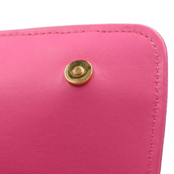 MOSCHINO Biker Shoulder Bag Leather Pink Women - Picture 9 of 9